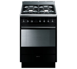 Smeg SUK61MBL8 Dual Fuel Cooker - Gloss Black